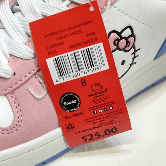 Hello Kitty Casual Court Sneaker By Sanrio Women Size US 8 Fits True To Size NWT - Picture 8 of 9
